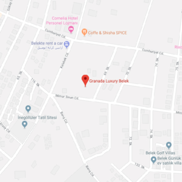 نقشه هتل گرانادا لاکچری بلک آنتالیا