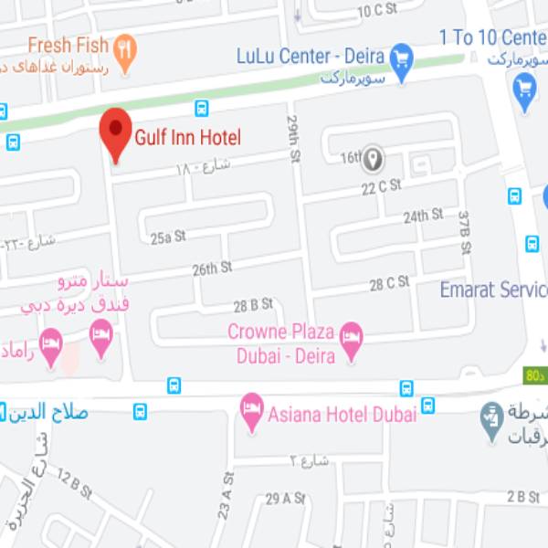 نقشه هتل گلف این دبی