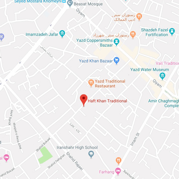 تصویر نقشه هتل سنتی هفت خوان یزد