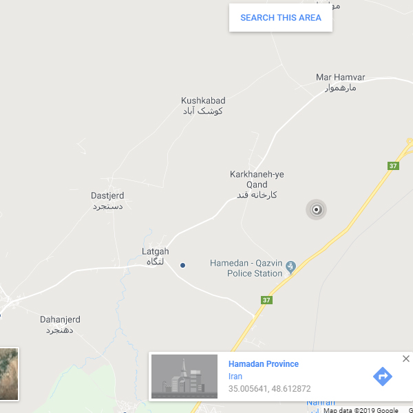 نقشه هتل همدانا همدان