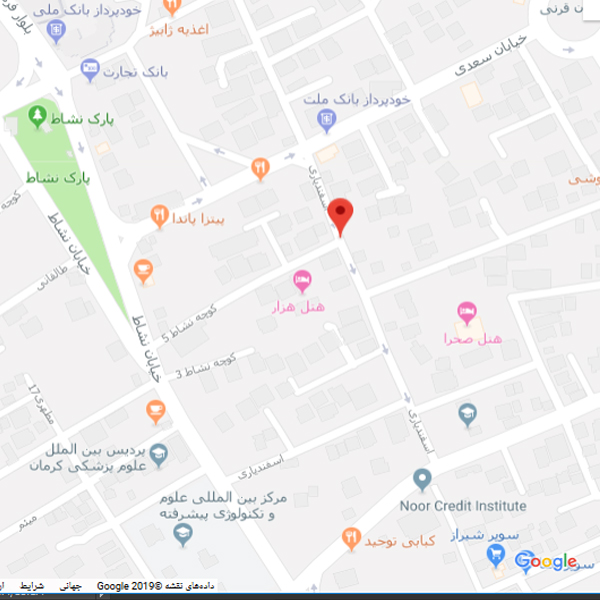 تصویر نقشه هتل هزار کرمان