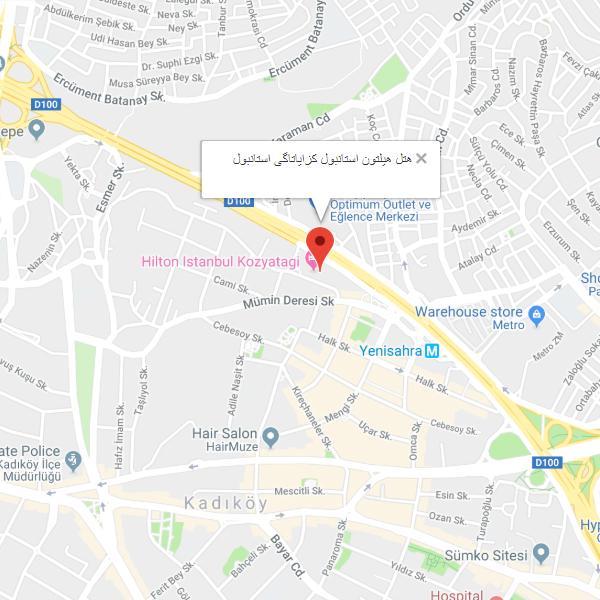 نقشه هتل هیلتون کزیاتاگی استانبول
