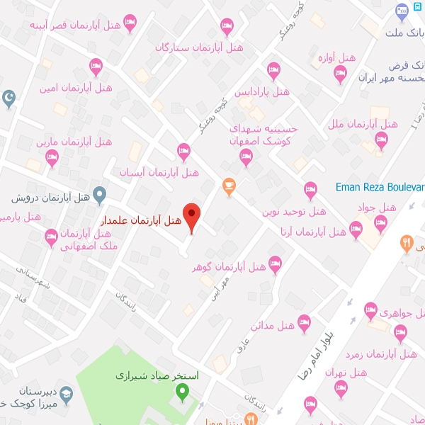 تصویر نقشه هتل علمدار مشهد