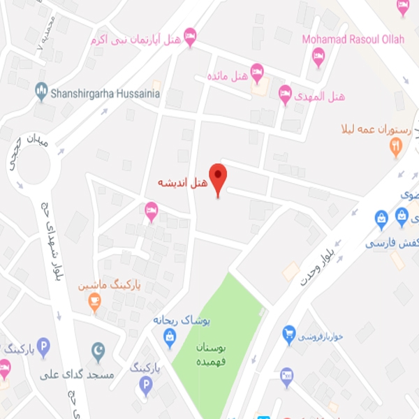 تصویر نقشه هتل اندیشه مشهد