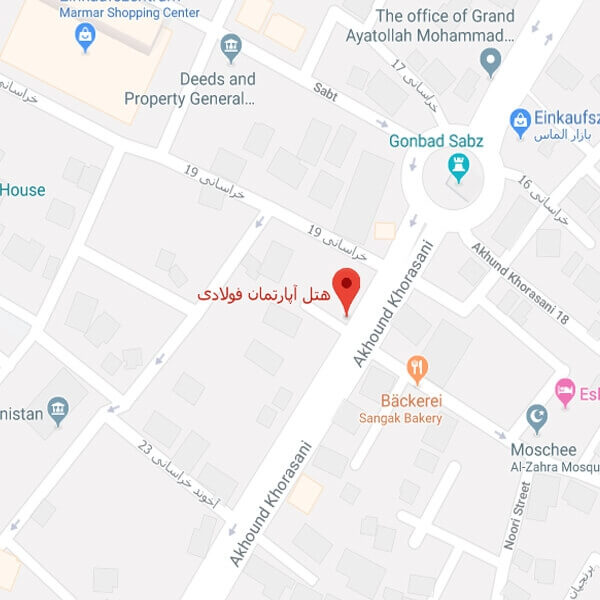 نقشه هتل آپارتمان فولادی مشهد