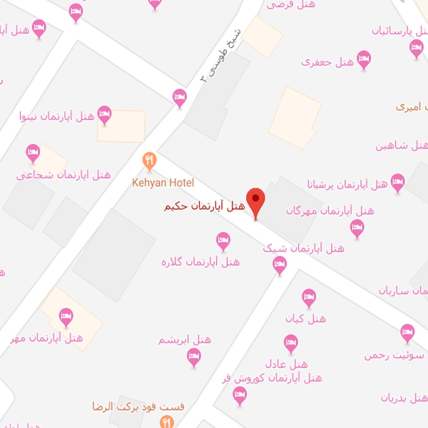 تصویر نقشه هتل آپارتمان حکیم مشهد