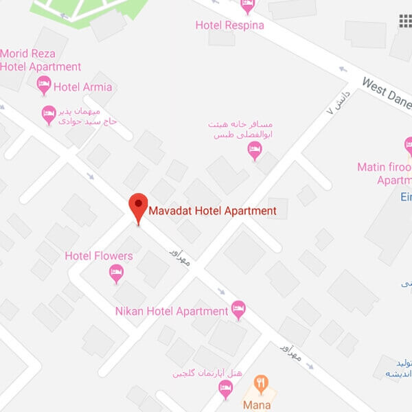 تصویر نقشه هتل آپارتمان مودت مشهد