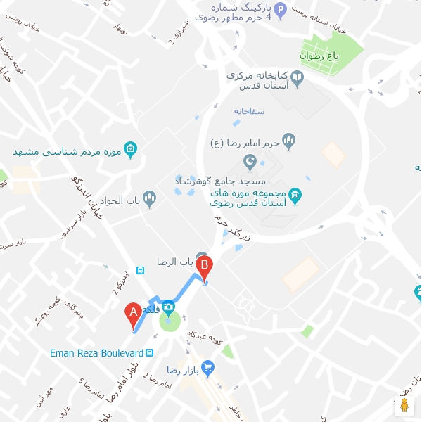 تصویر نقشه هتل آپارتمان پایتخت مشهد