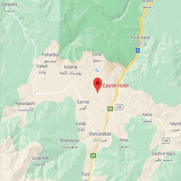 نقشه هتل آپارتمان کاسنیک ولشت چالوس