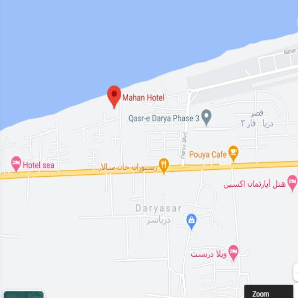نقشه هتل آپارتمان ماهان محمودآباد