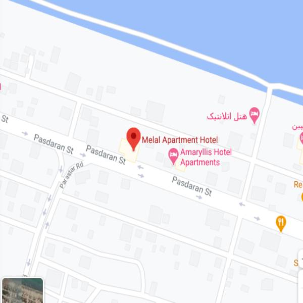 نقشه هتل آپارتمان ملل انزلی