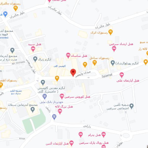 نقشه هتل آپارتمان دریا سرعین