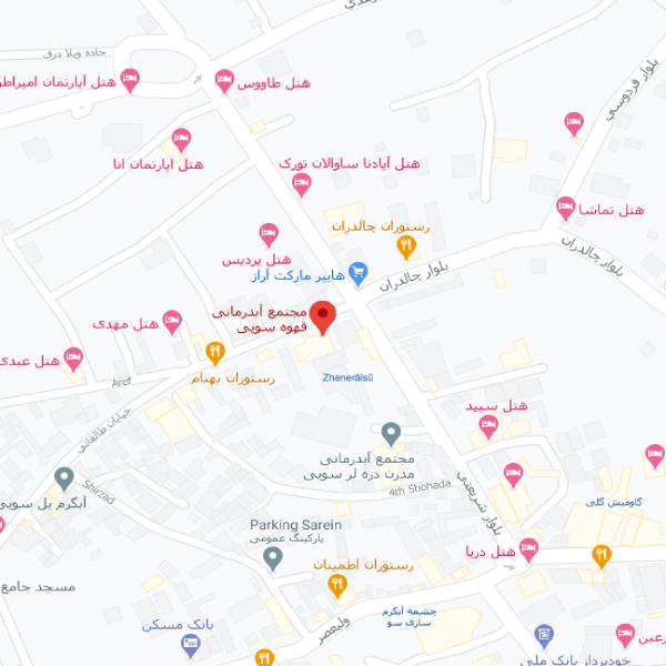 تصویر نقشه هتل آپارتمان قهوه سوئی سرعین