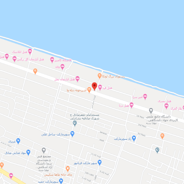نقشه هتل آرکا انزلی