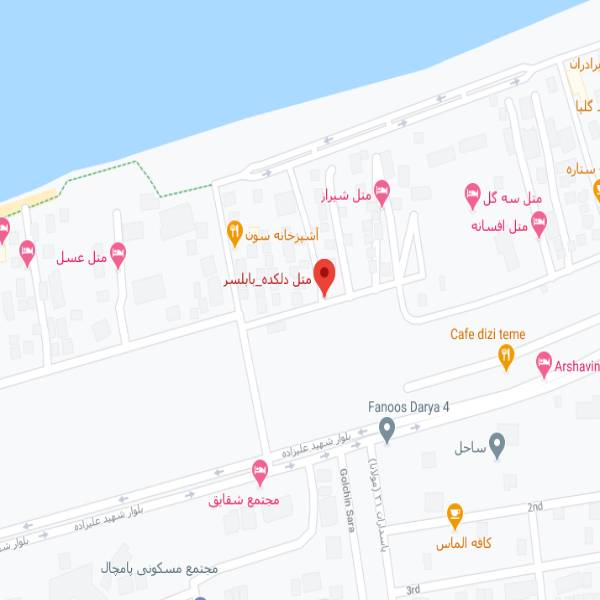 نقشه هتل دلکده بابلسر