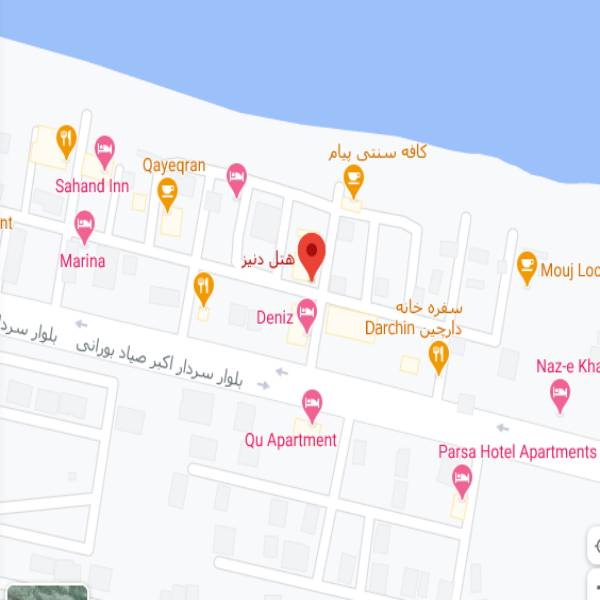 نقشه هتل دنیز انزلی