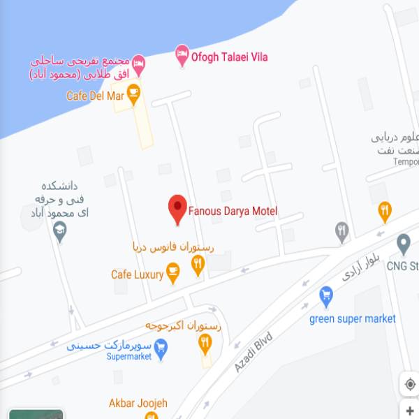 نقشه هتل فانوس دریا محمودآباد