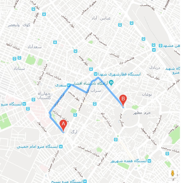 تصویر نقشه هتل حکمت مشهد