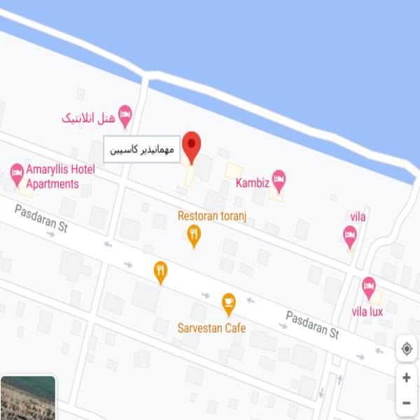 نقشه هتل خانه مسافر کاسپین انزلی