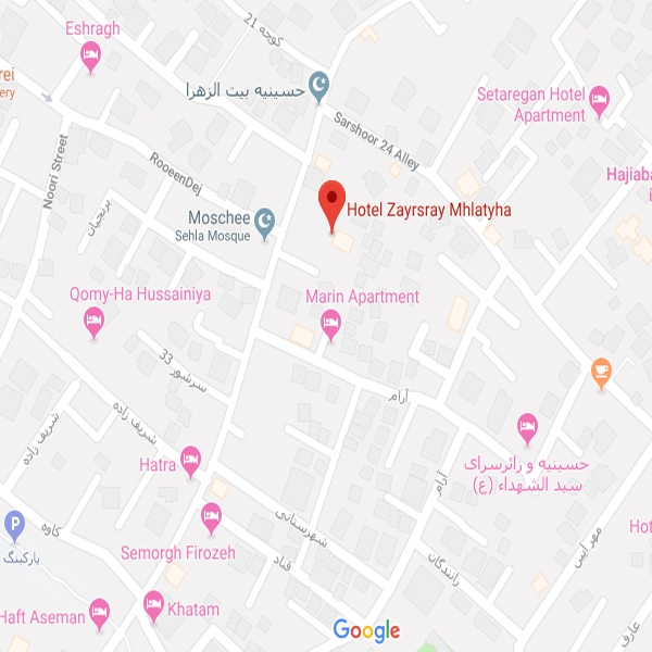 نقشه هتل محلات مشهد