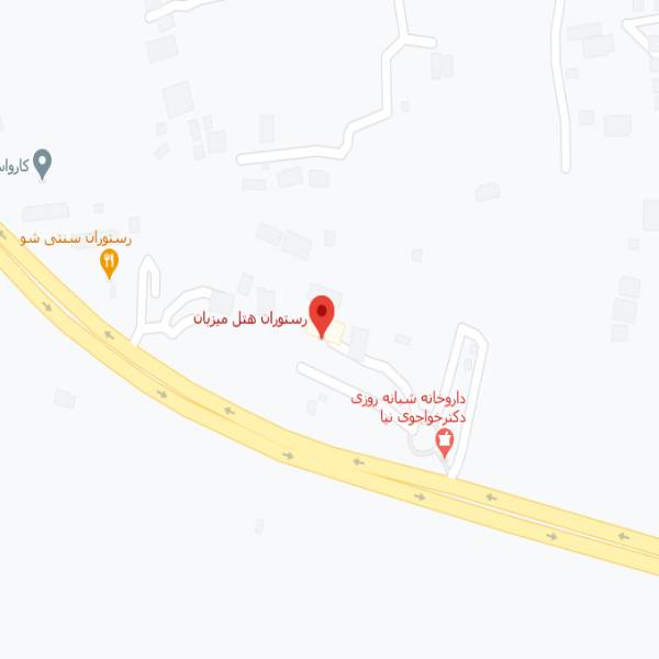 نقشه هتل میزبان (5 ستاره) بابلسر