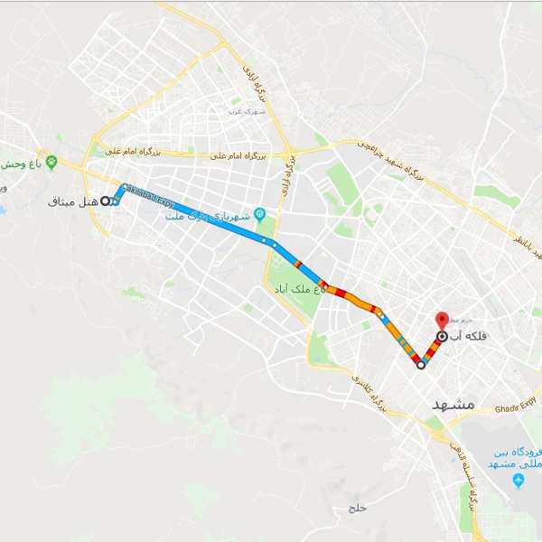 تصویر نقشه هتل میثاق مشهد