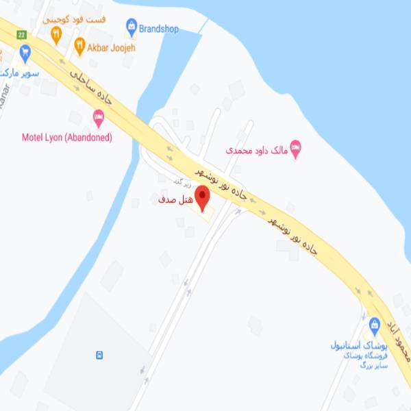 نقشه هتل صدف نوشهر