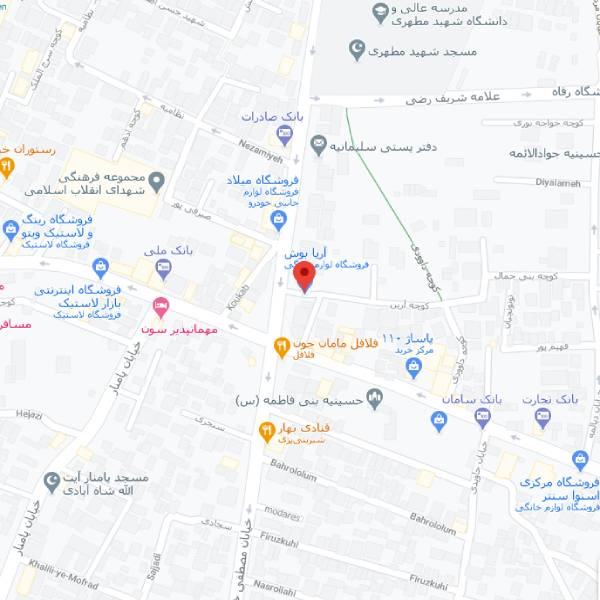 نقشه هتل پهلوان رزاز تهران