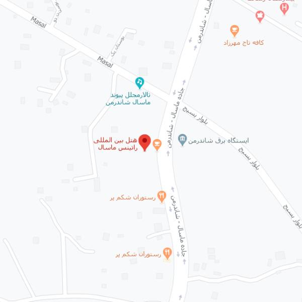 نقشه هتل راتینس ماسال