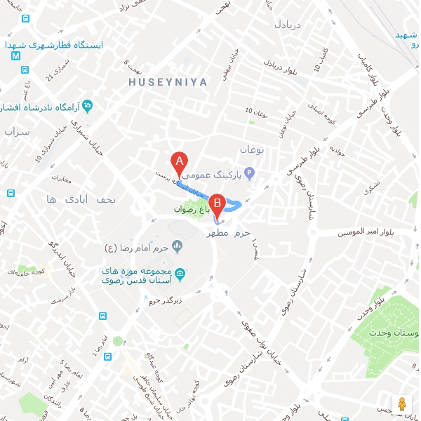 تصویر نقشه هتل سقا مشهد