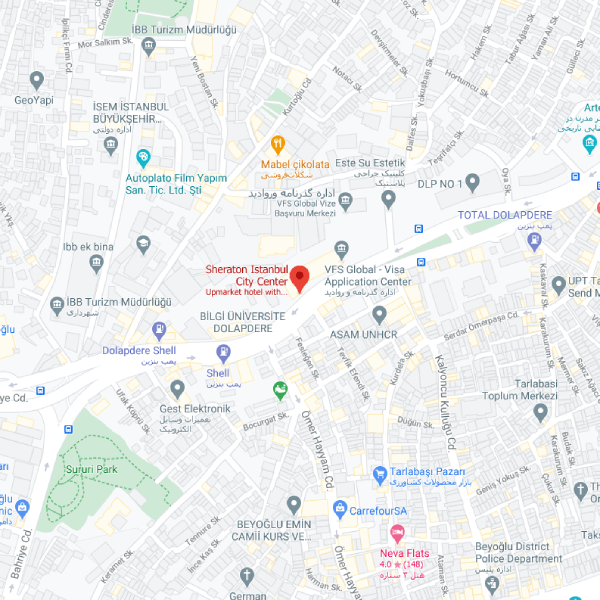 نقشه هتل شرایتون سیتی سنتر استانبول