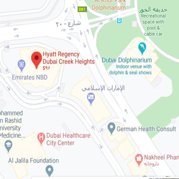 نقشه هتل حیات ریجنسی کریکهای تز دبی