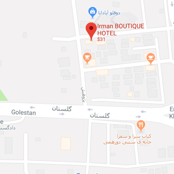 نقشه هتل بوتیک ایرمان قشم