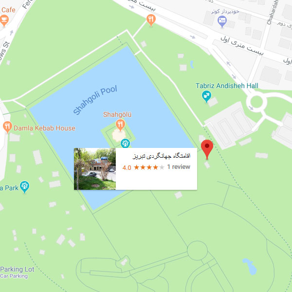 نقشه هتل واحد اقامتی جهانگردی تبریز