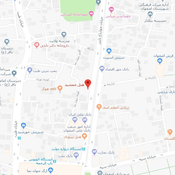 تصویر نقشه هتل جمشید اصفهان