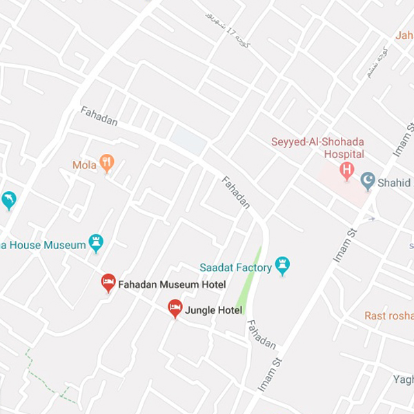 نقشه هتل اقامتگاه سنتی جنگل یزد