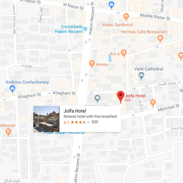 تصویر نقشه هتل جلفا اصفهان