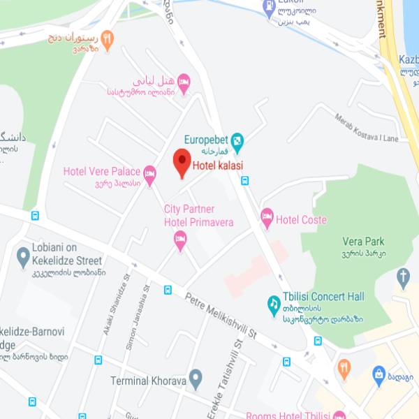 نقشه هتل کالاسی تفلیس