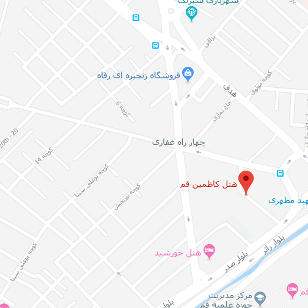نقشه هتل کاظمین قم