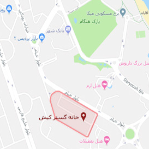 نقشه هتل مجتمع اقامتی خانه گستر کیش