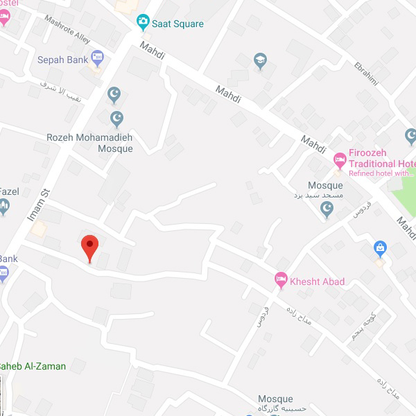 نقشه هتل اقامتگاه سنتی خانه خشتی یزد