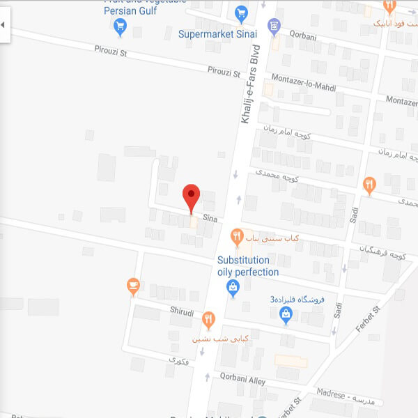 نقشه هتل آپارتمان خلیج تهران