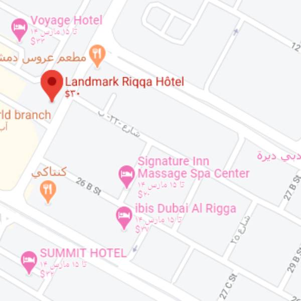 نقشه هتل لندمارک الرقه دبی