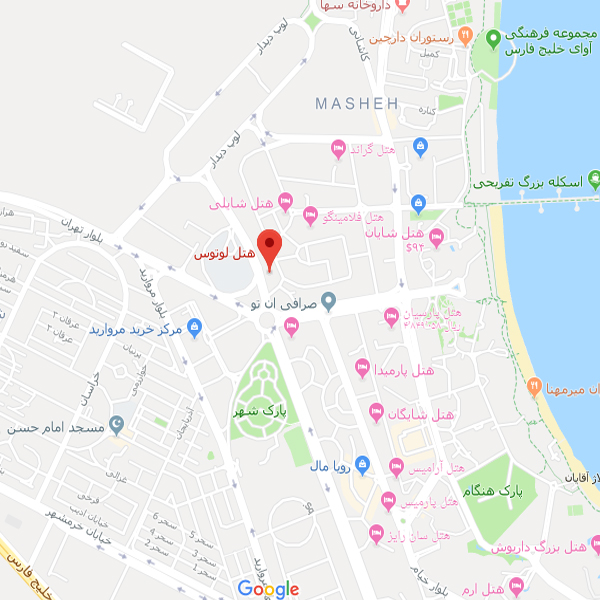 تصویر نقشه هتل لوتوس کیش