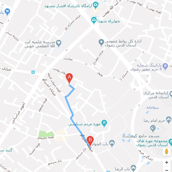 تصویر نقشه هتل آپارتمان نور النجف مشهد