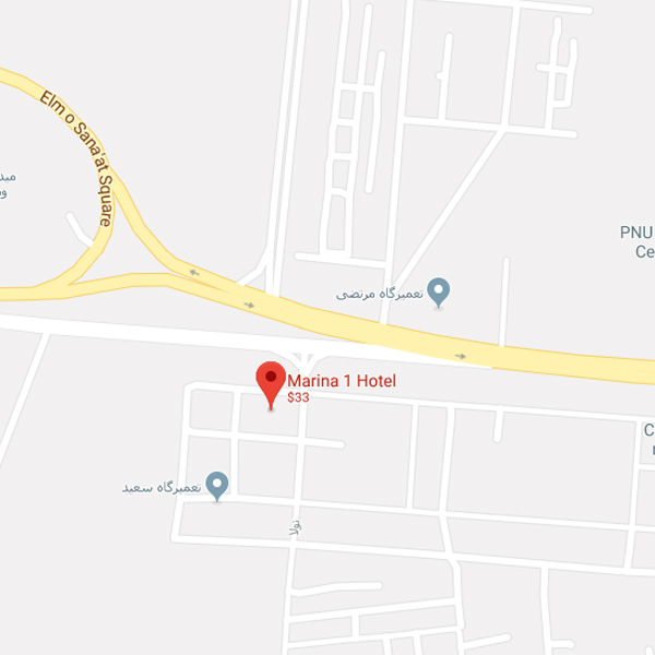 نقشه هتل مارینا ۱ قشم