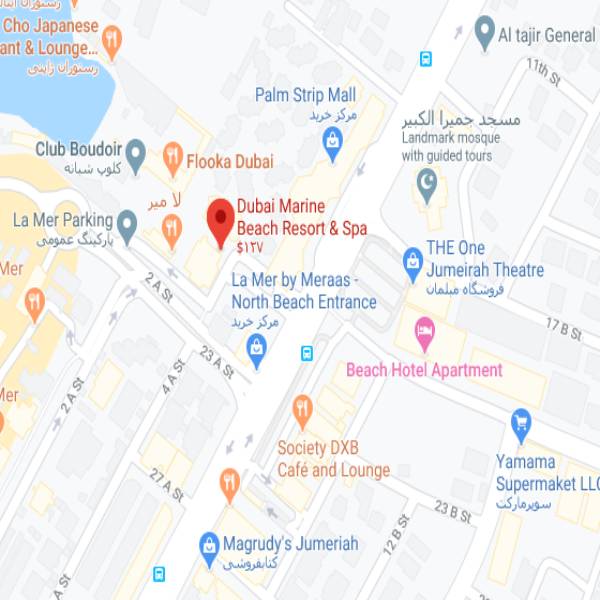نقشه هتل مارین بیچ ریزورت اند اسپا دبی