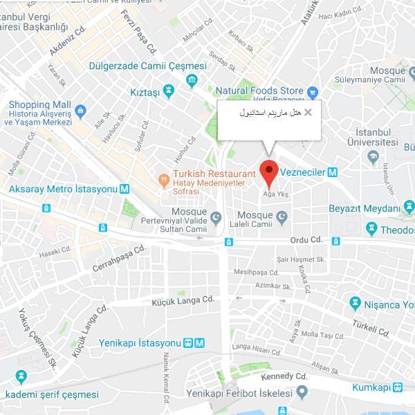 نقشه هتل مارینم استانبول