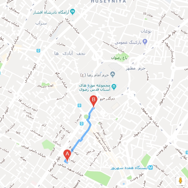 تصویر نقشه هتل آپارتمان مشکاة مشهد