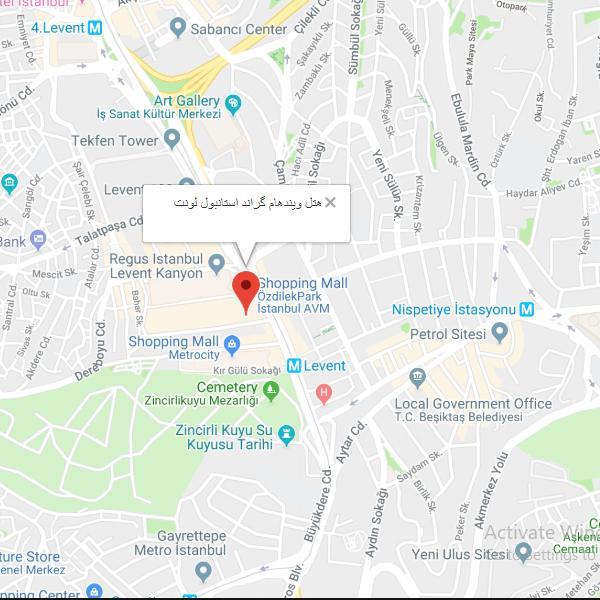 تصویر نقشه هتل ویندهام گرند لونت استانبول